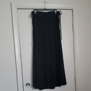 Social Collision Black Maxi Skirt